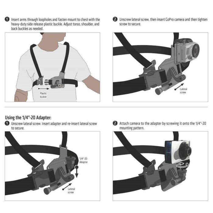 PICO Adjustable Chest Strap Mount, Body Belt Harness for Hero 12/11/10/9/8 - Image 3