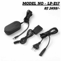 Canon LP-E17 dummy battery and AC power adapter kit, used for continuous studio power for cameras like the EOS Rebel T7i.