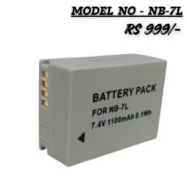 NB-7L Lithium-Ion Battery Pack 7.4V 1100mAh for Canon PowerShot G10 G11 G12 and SX30 IS cameras.