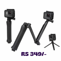 3-in-1 action camera grip monopod selfie stick tripod mount for GoPro.