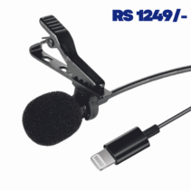 8-PIN lapel microphone with Lightning connector for iOS devices, priced at Rs 1249.