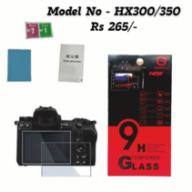 A retail box for the "9H Tempered Glass" protector, which is predominantly black and bright red, listing features like "9H Super Hardness," "Smudge proof," "Explosion proof," and "Bubble Free."