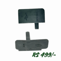 Canon EOS 200D rubber port cover set showing USB, HDMI, and MIC doors.