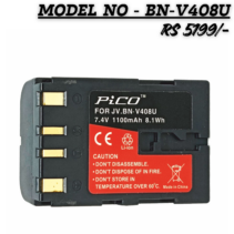 PiCO BN-V408U 7.4V 1100mAh 8.1Wh rechargeable Lithium-ion battery pack for JVC camcorders.