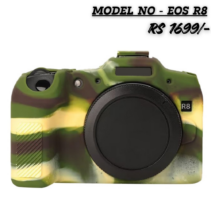 Silicone Protective Camera Case Military Green for Canon EOS R8 – Shockproof & Anti-Slip Cover