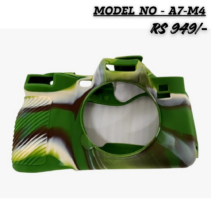 PICO Military Green Silicone Protective Camera Case Compatible for Sony A7M4 – Shockproof, Anti-Slip, Soft Silicone Cover for DSLR Camera Body