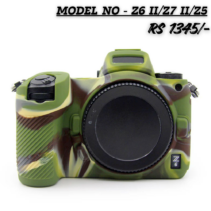 Nikon Z6 II Silicone Armor Case in Military Green, custom fit for shock protection and enhanced non-slip grip.
