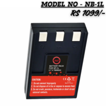 PICO NB-1L rechargeable lithium-ion battery pack, 3.7V 750mAh, replacement for NP-1L digital camera batteries.