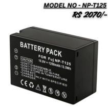 Replacement NP-T125 rechargeable Li-ion battery pack for Fujifilm GFX cameras, 10.8V 1250mAh 13.5Wh capacity.