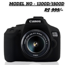 Canon EOS 1300D silicone cover black, protective camera skin, DSLR accessory, Canon Rebel T6 case.