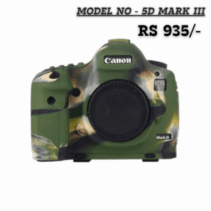 Camouflage green and black silicone protective cover molded for a Canon EOS 5D Mark III DSLR camera body. The text above the image reads "MODEL NO - 5D MARK III" and "RS 935/-".