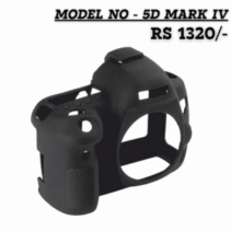 Black silicone protective case for Canon EOS 5D Mark IV DSLR camera. Model No: 5D Mark IV, Price: RS 1320.
