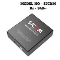 SJCAM SJ9 and SJ10 series rechargeable 1300mAh Li-ion battery pack, 3.8V 4.94Wh, black square design with SJCAM logo.