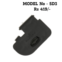 "Replacement battery door cover for Canon EOS 5D Mark III (5D3) DSLR camera showing the internal hinge and latch mechanism."