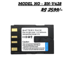 "BN-V428 replacement Li-ion battery pack for JVC camcorders, 7.2V 3800mAh capacity with gold-plated contacts."