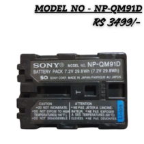 Sony NP-QM91D InfoLithium M Series Rechargeable Battery Pack 7.2V 29.8Wh for Handycam