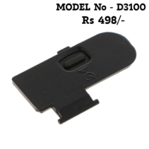 Nikon D3100 battery door cover replacement part in matte black finish.