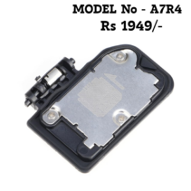"Replacement battery door cover for Sony Alpha a7R IV (A7R4) camera showing the metal interior plate and spring-loaded hinge."