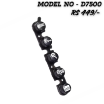 Replacement rear cover button unit for Nikon D7500 camera featuring Menu, Help, Zoom, and Info buttons on a black rubber strip, priced at RS 449.