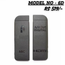 Replacement rubber interface port covers for Canon EOS 6D DSLR camera showing MIC, HDMI, and A/V OUT DIGITAL terminal protectors.