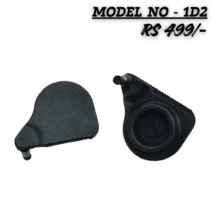 "Replacement black rubber terminal port cover for Canon EOS-1D Mark II camera, Model 1D2, shown from front and back views against a white background."