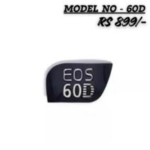 PICO Canon EOS 60D replacement camera logo nameplate featuring silver lettering on a black background, priced at RS 899.