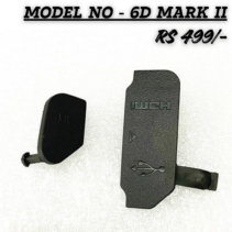 Replacement rubber interface port cover set for Canon EOS 6D Mark II camera featuring MIC, HDMI, and USB terminal caps.