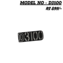 "Replacement Nikon D3100 DSLR camera body nameplate logo badge in black and silver, showing the model number D3100."