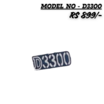"A replacement model nameplate for a Nikon D3300 camera featuring white 'D3300' text on a black background, shown with a price tag of RS 899."