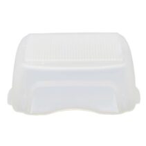 White translucent universal speedlight flash diffuser dome for DSLR camera external flash.