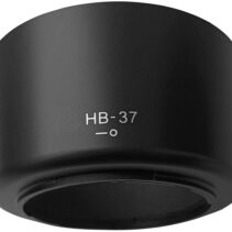 Black HB-37 Lens Hood for Nikon AF-S DX NIKKOR 55-200mm f/4-5.6G IF-ED VR and VR II lenses, showing the bayonet mount and model numbering.