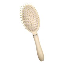 Professional Cream Detangling Airbag Hairbrush with flexible soft cushion bristles on a clean white background.