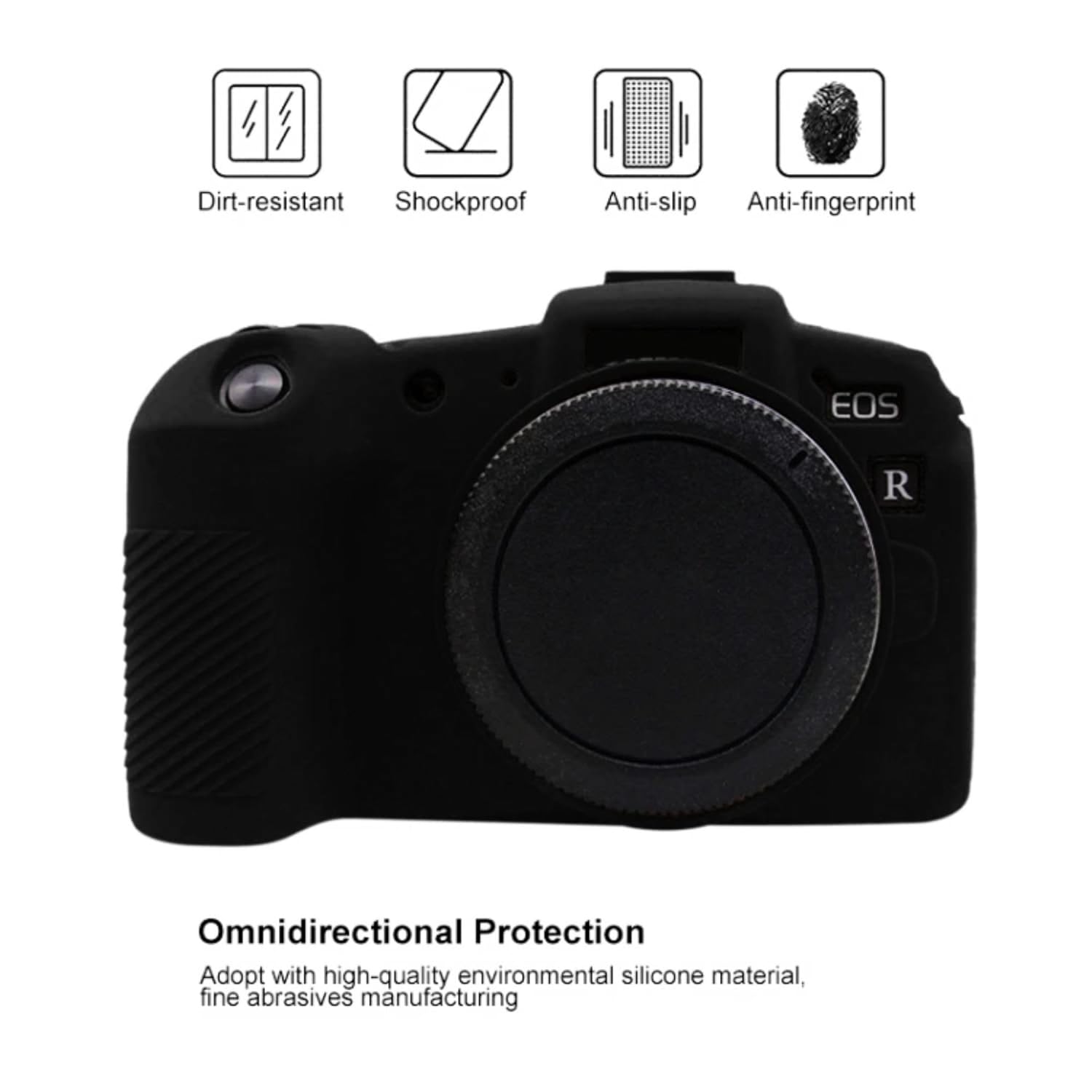 Silicone Protective Camera Case Cover for Canon PICO EOS RP in – Durable, Lightweight, and Custom-Fit Design for Maximum Protection and Enhanced Grip (Black) - Image 2