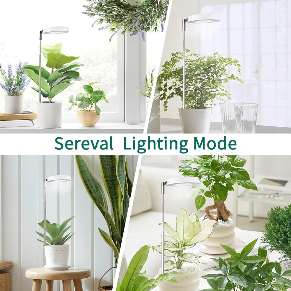 PICO Adjustable LED Halo Grow Light | Full Spectrum USB Plant Lamp | White - Image 3