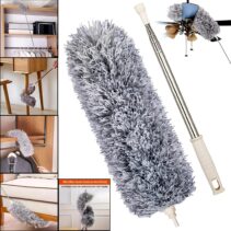 LED Halo Grow Light with white ring head and adjustable telescopic pole for indoor plants.