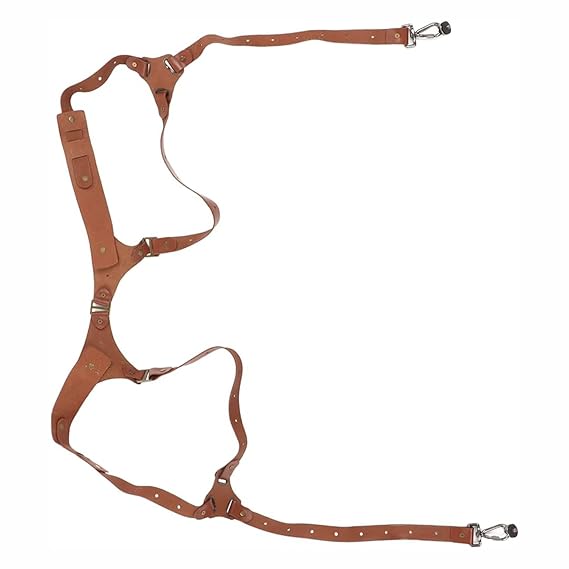 PICO Dual Shoulder Leather Camera Strap | Adjustable Multi-Camera Harness - Image 3